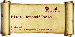 Mitiu Artemíszia névjegykártya